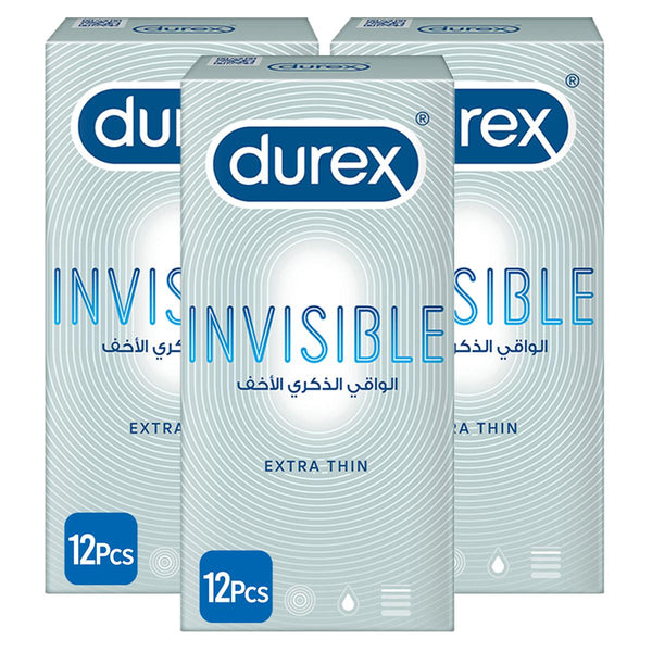 Durex Condoms Invisible Extra Thin Condoms 12 piece