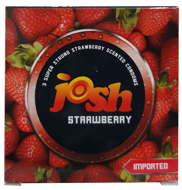 Josh Super Strong ( Strawberry ) Condoms 3 Pieces