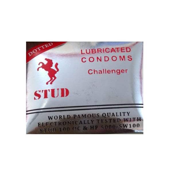 stud challenger lubricated dotted condoms 3s